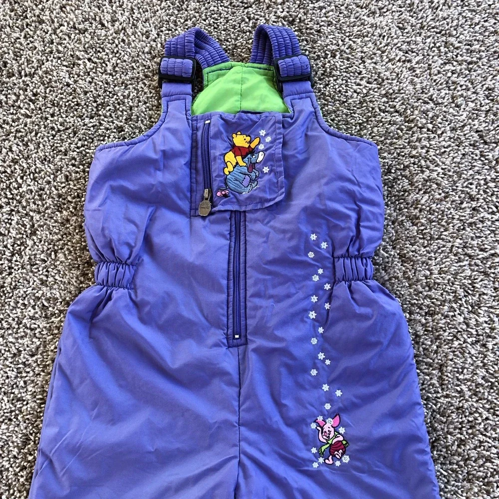 Vintage Disney Catalog Winnie The Pooh Snow Bib Overalls Kids S Embroidered READ